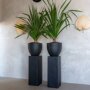 Pottery Pots Natural Jesslyn ronde plantenbak zwart binnen